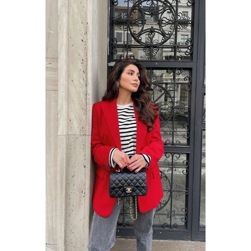 Vintage Red Silk Blazer Twelfth Street | Tailored Statement Jacket Fall Edit